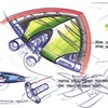 Citroen Osee (Pininfarina), 2001 - Interior Design Sketch